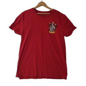 Harry Potter Gryffindor Crest Graphic T-Shirt Wizarding World Red Size L